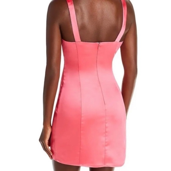 AQUA WOMENS SATIN SLEEVELESS MINI BODYCON DRESS size Small - Picture 2 of 6